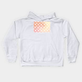 Back to School Floral Checkerboard Gradient Pattern Kids Hoodie